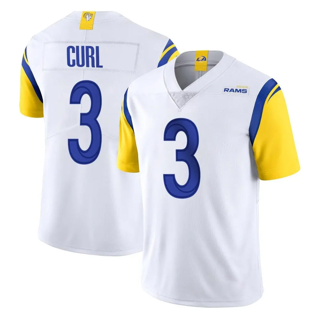 Ndoa LA.Rams #3 Kam Curl Player White Limited Vapor Untouchable Home Game Stitched Jerseys