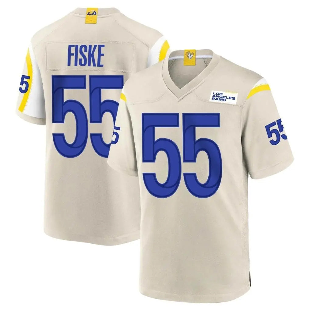 Ndoa LA.Rams #55 Braden Fiske Player Bone Home Game Stitched Jerseys
