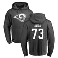 Ndoa LA.Rams #73 Steve Avila Player Gray Pullover Hoodie Limited Game Stitched Jerseys