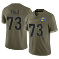 Ndoa LA.Rams #73 Steve Avila Player Olive Salute To Service Limited Stitched Jerseys