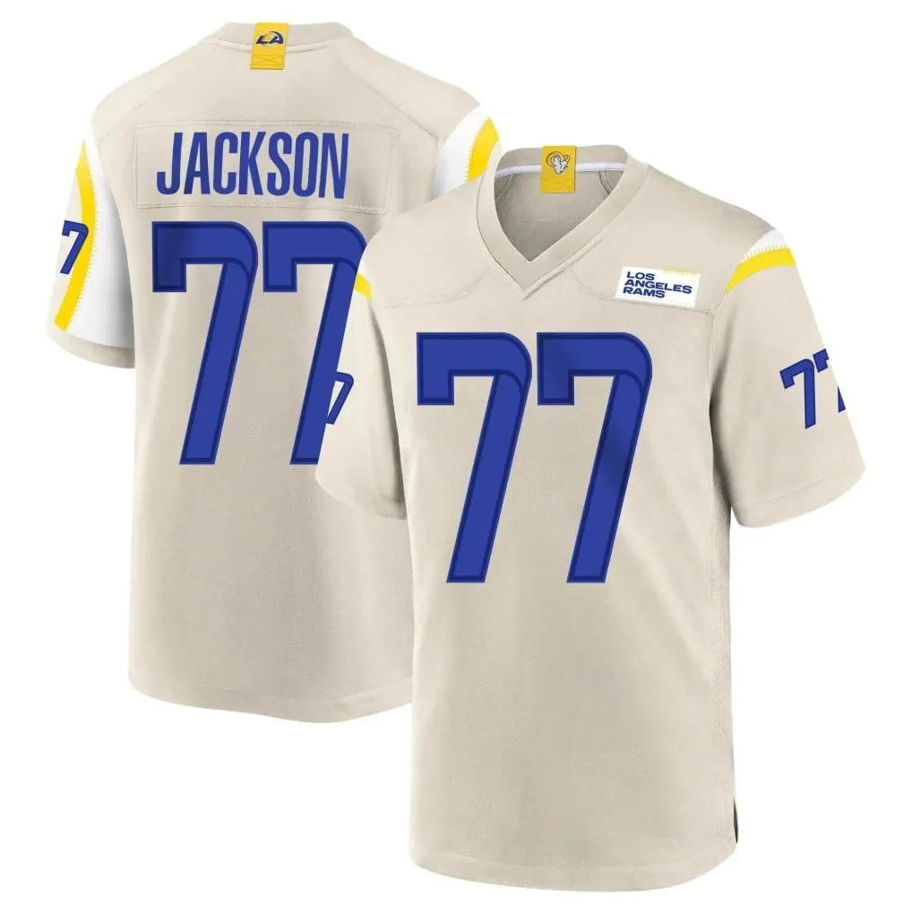 Ndoa LA.Rams #77 Alaric Jackson Player Bone Home Game Stitched Jerseys