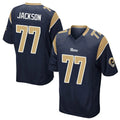 Ndoa LA.Rams #77 Alaric Jackson Player Navy Home Game Stitched Jerseys