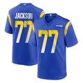 Ndoa LA.Rams #77 Alaric Jackson Player Royal Home Game Stitched Jerseys
