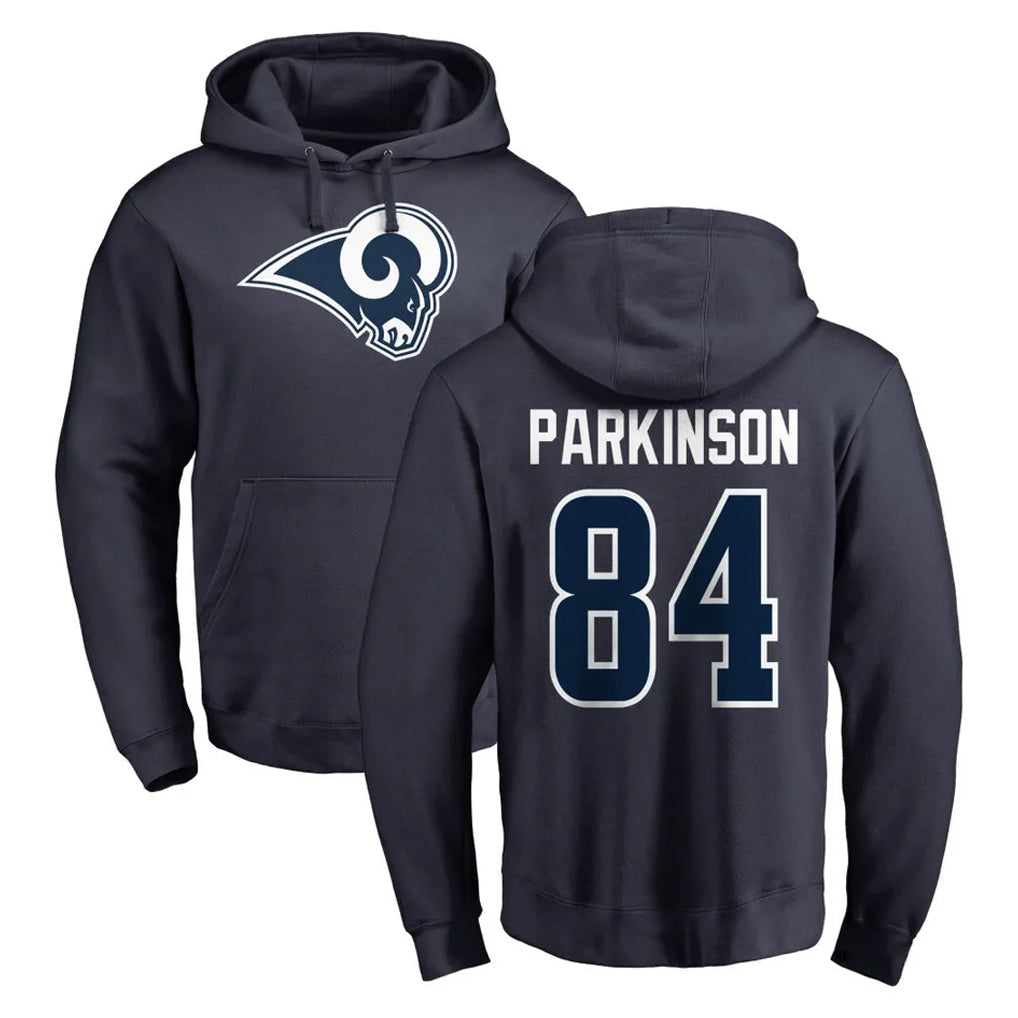 Ndoa LA.Rams #84 Colby Parkinson Player Navy Pullover Hoodie Limited Game Stitched Jerseys