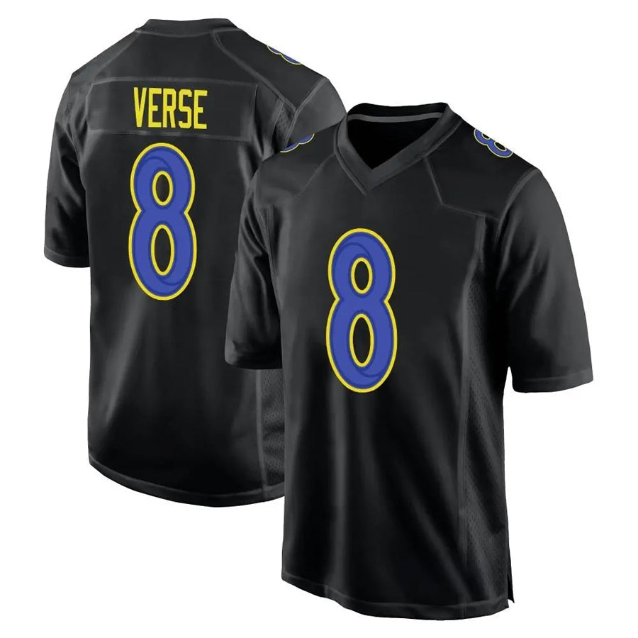 Ndoa LA.Rams #8 Jared Verse Player Black Fashion Game Stitched Jerseys
