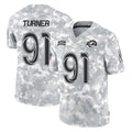 Ndoa LA.Rams #91 Kobie Turner Player Arctic Camo Salute To Service Limited Game Stitched Jerseys