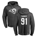 Ndoa LA.Rams #91 Kobie Turner Player Gray Pullover Hoodie Limited Game Stitched Jerseys
