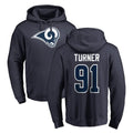 Ndoa LA.Rams #91 Kobie Turner Player Navy Pullover Hoodie Limited Game Stitched Jerseys