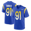 Ndoa LA.Rams #91 Kobie Turner Player Royal Home Game Stitched Jerseys