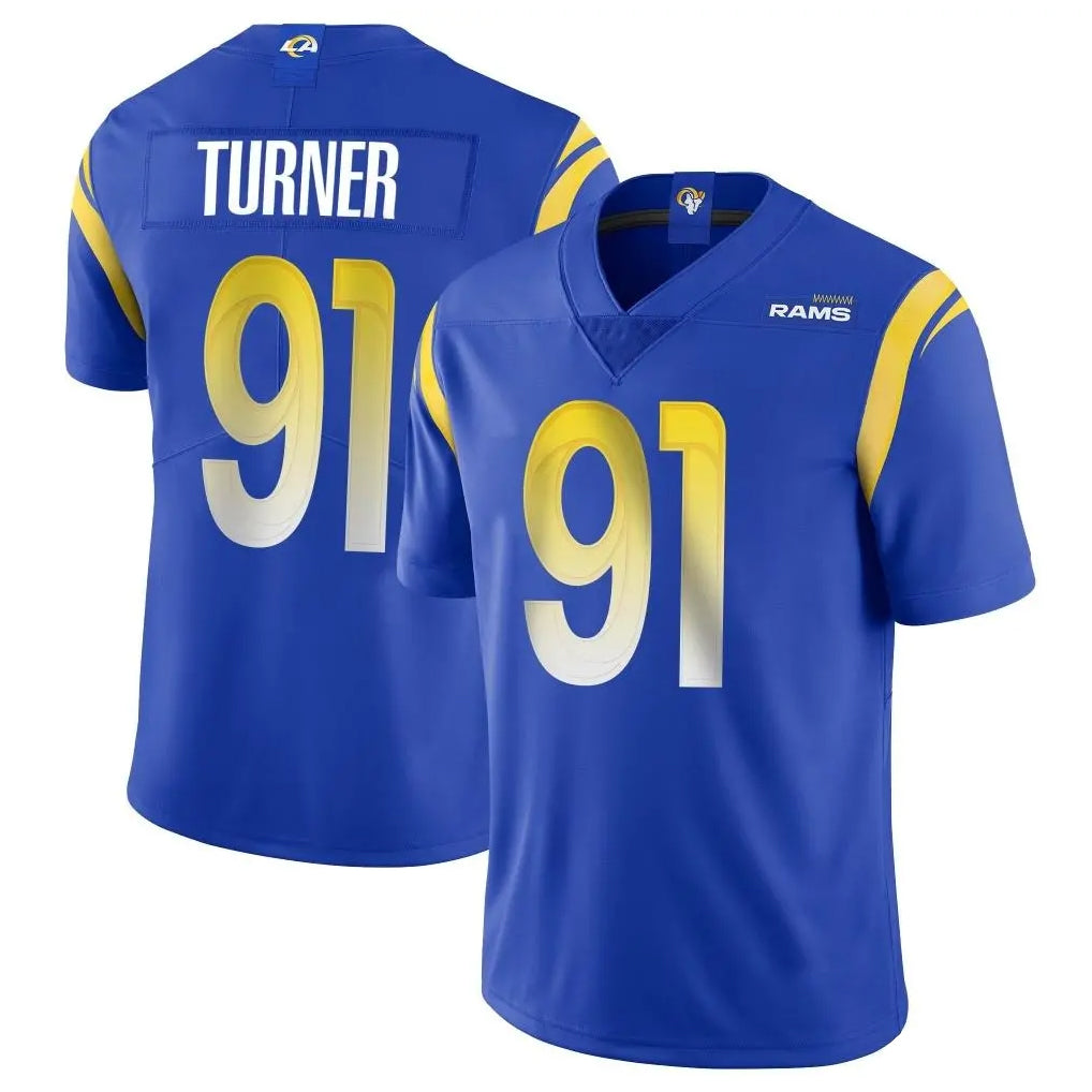 Ndoa LA.Rams #91 Kobie Turner Player Royal Limited Vapor Untouchable Home Game Stitched Jerseys