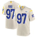 Ndoa LA.Rams #97 Poona Ford Player Bone Home Game Stitched Jerseys
