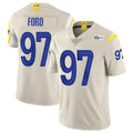 Ndoa LA.Rams #97 Poona Ford Player Bone Limited Vapor Home Game Stitched Jerseys