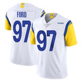 Ndoa LA.Rams #97 Poona Ford Player White Limited Vapor Untouchable Home Game Stitched Jerseys
