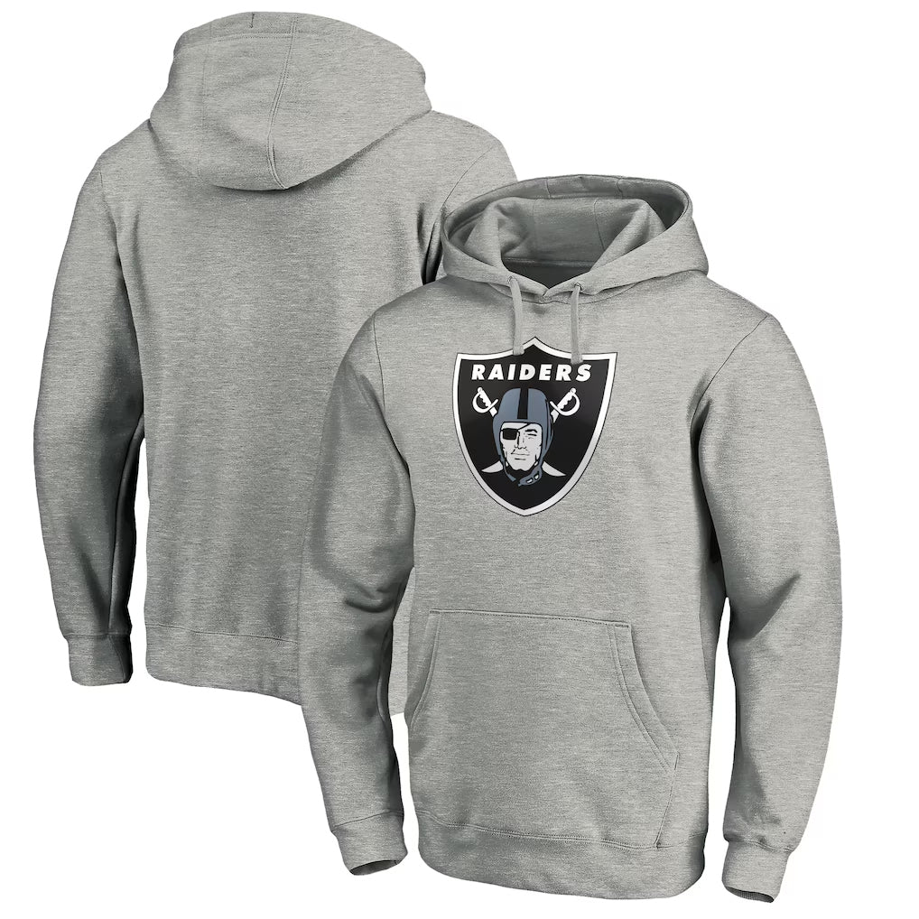 Ndoa LV.Raiders Gray LOGO Pullover Hoodies Home Game Blank Player Stitched Jerseys