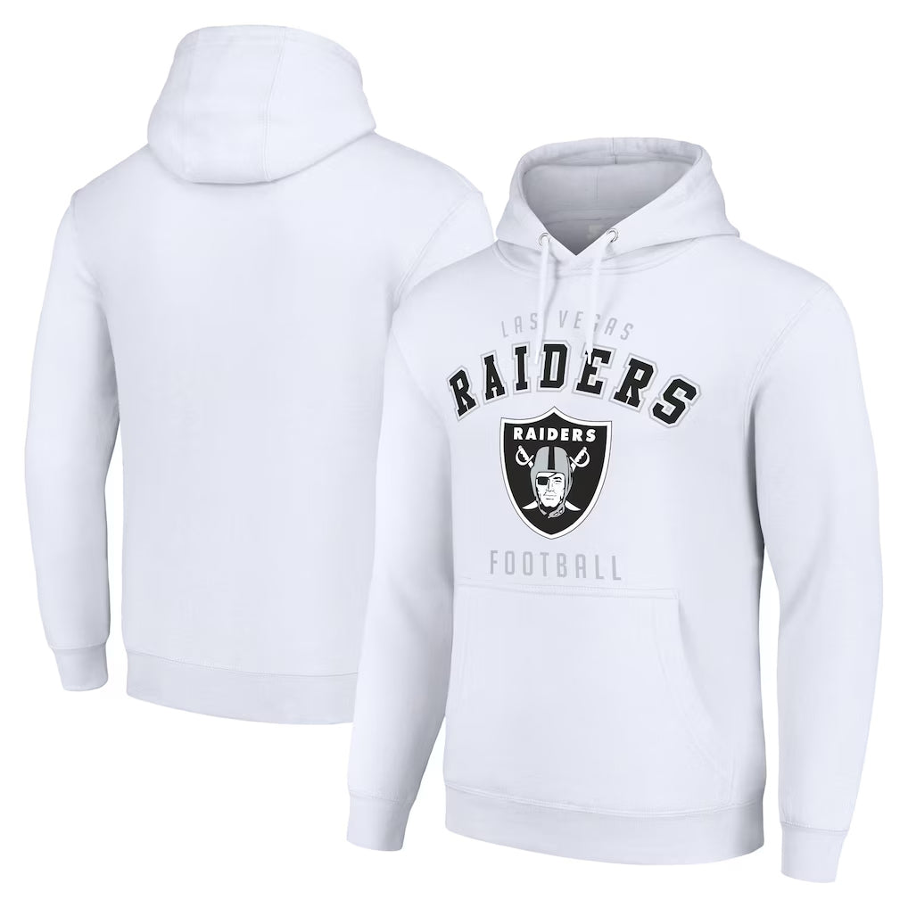 Ndoa LV.Raiders White LOGO Pullover Hoodies Home Game Blank Player Stitched Jerseys