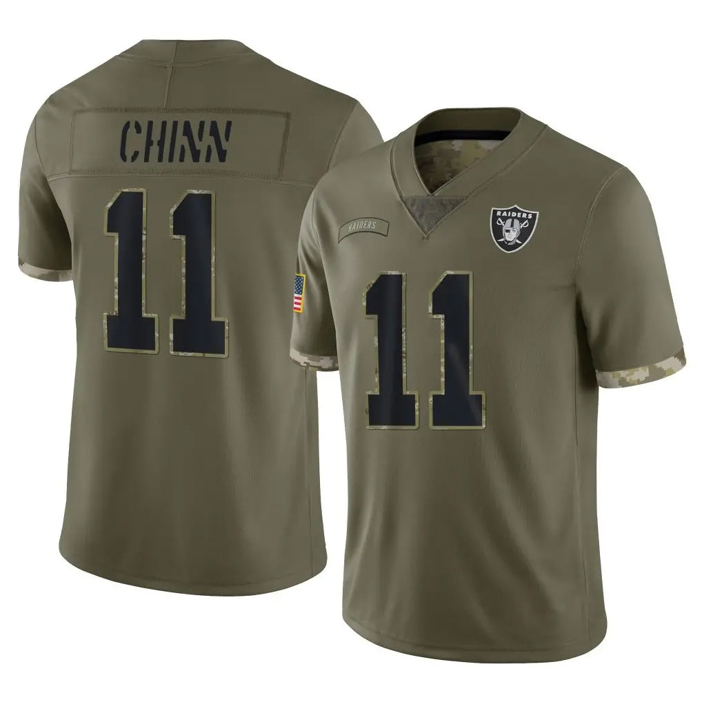 Ndoa LV.Raiders #11 Jeremy Chinn Player Olive Salute To Service Limited Stitched Jerseys