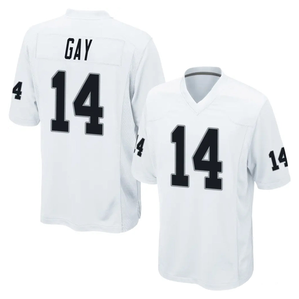 Ndoa LV.Raiders #14 Matt Gay Player White Home Game Stitched Jerseys