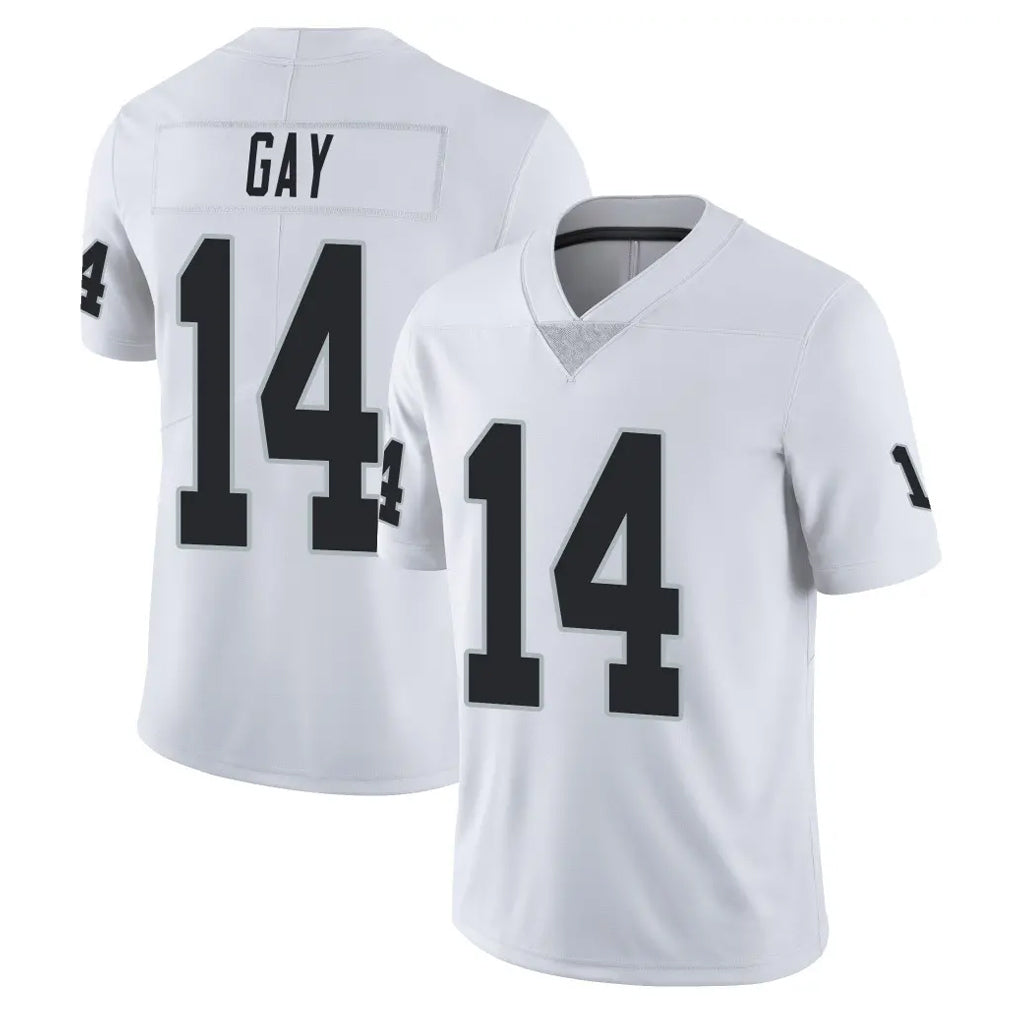Ndoa LV.Raiders #14 Matt Gay Player White Limited Vapor Untouchable Home Game Stitched Jerseys