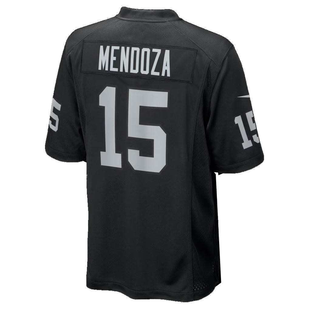 Ndoa LV.Raiders #15 Fernando Mendoza Black 2026 Draft First Round Pick No. 1 Team Game Stitched Jerseys