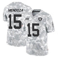 Ndoa LV.Raiders #15 Fernando Mendoza Player Arctic Camo Salute To Service Limited Game Stitched Jerseys