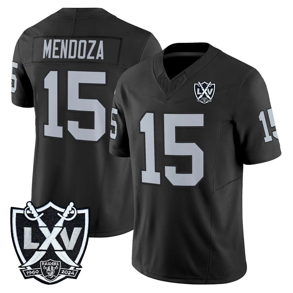 Ndoa LV.Raiders #15 Fernando Mendoza Player Black 2026 Vapor Limited Home Game Stitched Jerseys