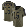 Ndoa LV.Raiders #15 Fernando Mendoza Player Olive Salute To Service Limited Game Stitched Jerseys