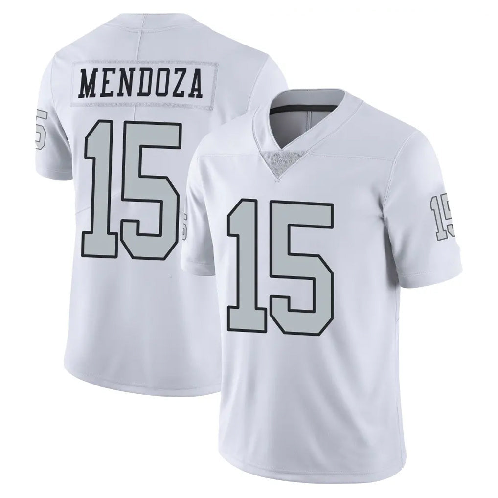 Ndoa LV.Raiders #15 Fernando Mendoza Player White Limited Color Rush Home Game Stitched Jerseys