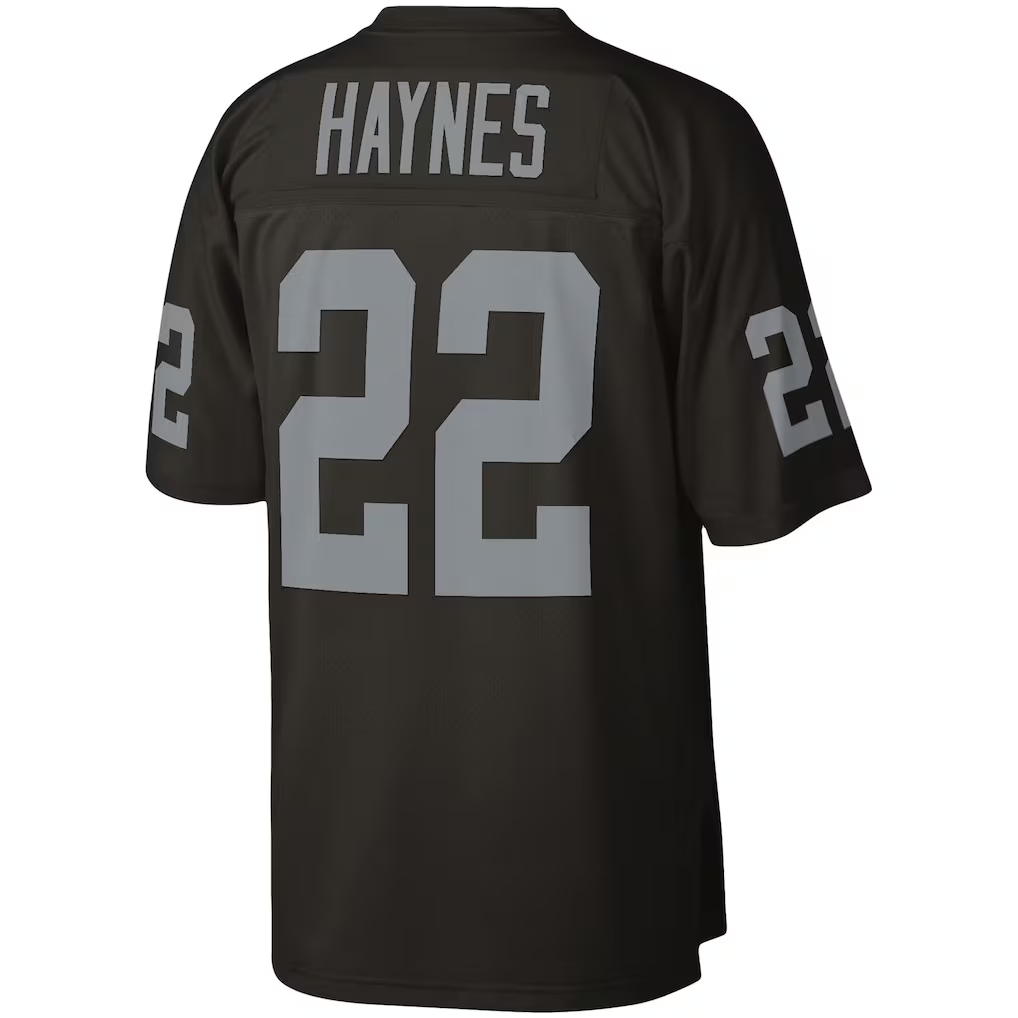 Ndoa LV.Raiders #22 Mike Haynes Mitchell & Ness Black Legacy Replica Jersey