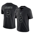Ndoa LV.Raiders #2 Ashton Jeanty Player Black Reflective Limited Game Stitched Jerseys