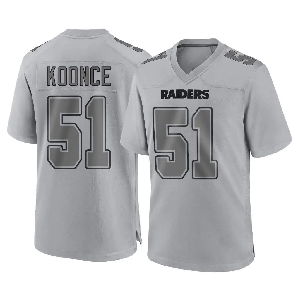 Ndoa LV.Raiders #51 Malcolm Koonce Player Gray Atmosphere Fashion Limited Game Stitched Jerseys