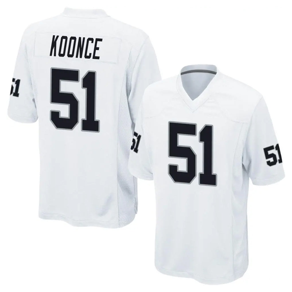 Ndoa LV.Raiders #51 Malcolm Koonce Player White Home Game Stitched Jerseys