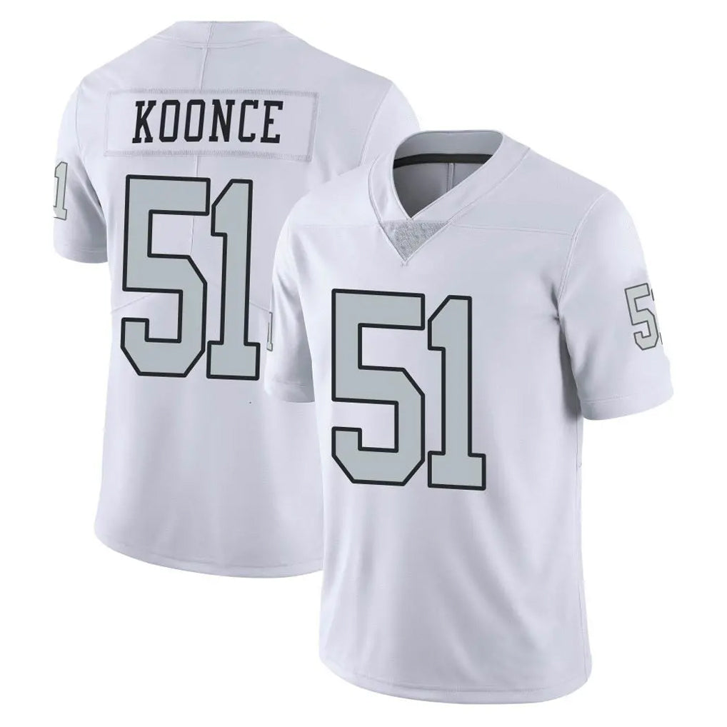 Ndoa LV.Raiders #51 Malcolm Koonce Player White Limited Color Rush Home Game Stitched Jerseys