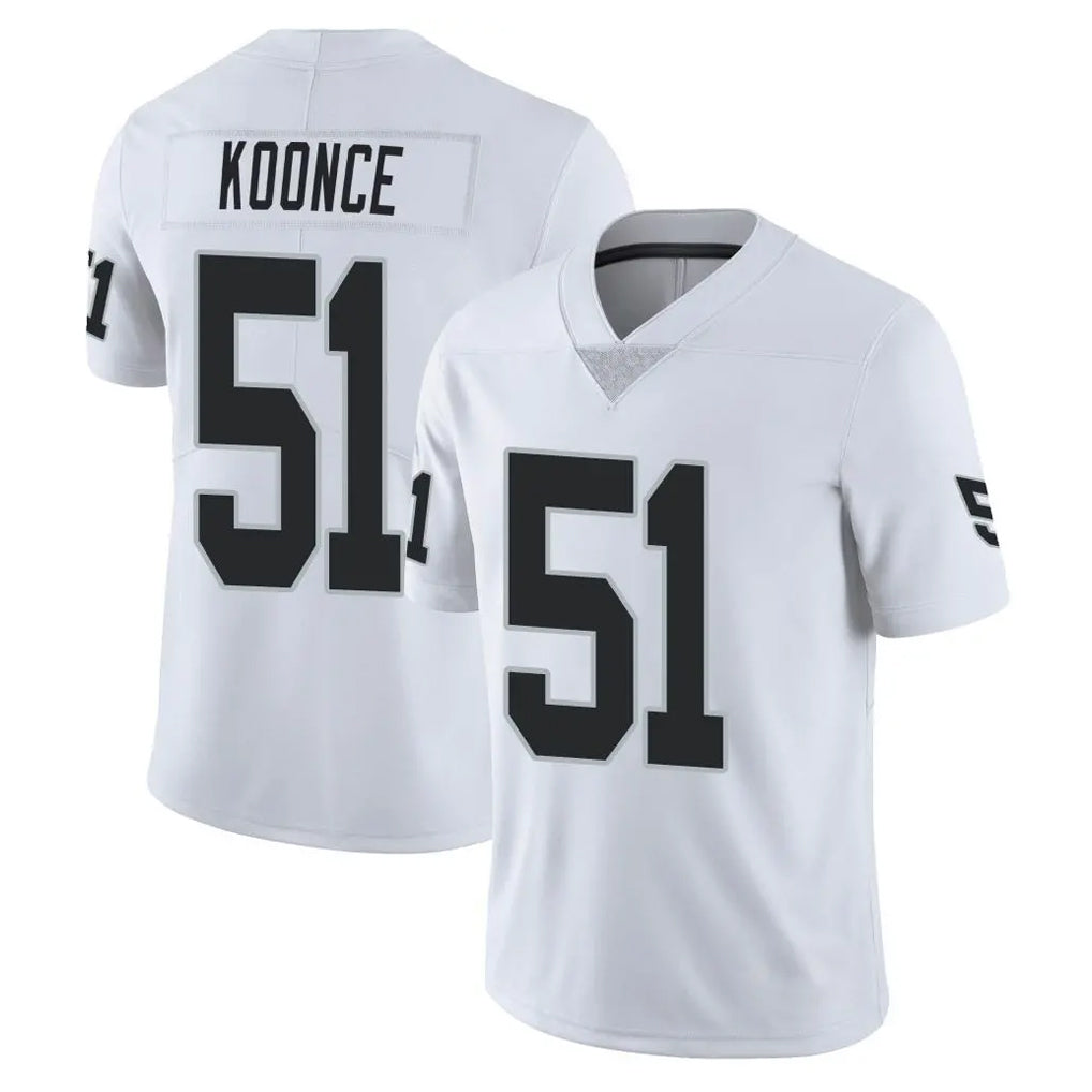 Ndoa LV.Raiders #51 Malcolm Koonce Player White Limited Vapor Untouchable Home Game Stitched Jerseys