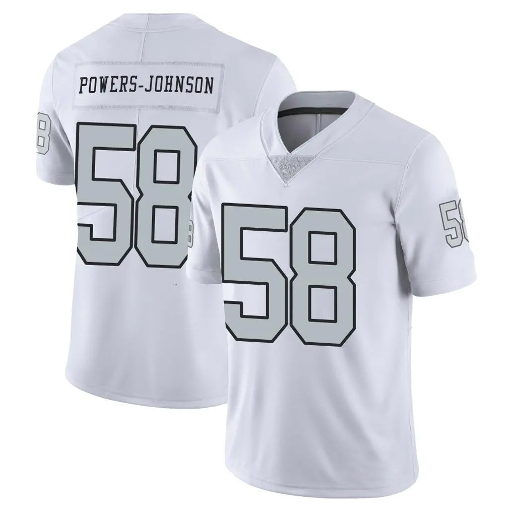 Ndoa LV.Raiders #58 Jackson Powers-Johnson Player White Limited Color Rush Home Game Stitched Jerseys