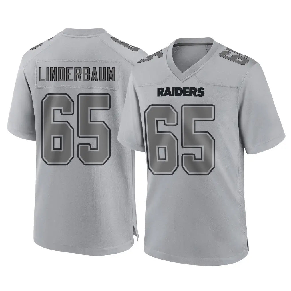 Ndoa LV.Raiders #65 Tyler Linderbaum Player Gray Atmosphere Fashion Limited Game Stitched Jerseys
