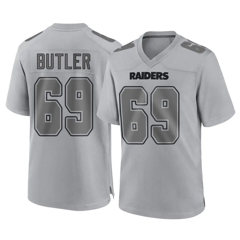 Ndoa LV.Raiders #69 Adam Butler Player Gray Atmosphere Fashion Limited Game Stitched Jerseys