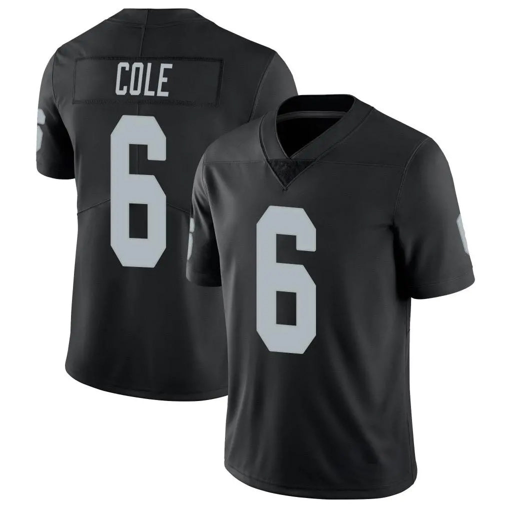 Ndoa LV.Raiders #6 A.J. Cole Player Black Limited Vapor Untouchable Home Game Stitched Jerseys