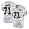 Ndoa LV.Raiders #71 DJ Glaze Player Arctic Camo Salute To Service Limited Game Stitched Jerseys