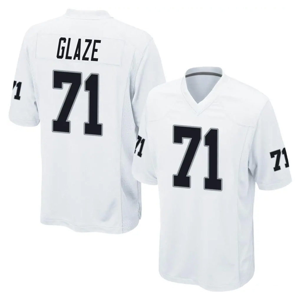 Ndoa LV.Raiders #71 DJ Glaze Player White Home Game Stitched Jerseys