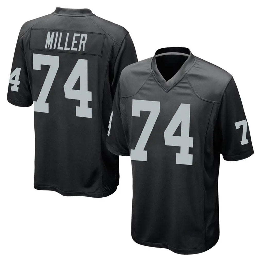 Ndoa LV.Raiders #74 Kolton Miller Player Black Home Game Stitched Jerseys