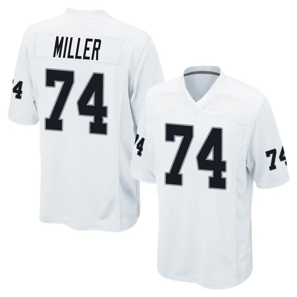 Ndoa LV.Raiders #74 Kolton Miller Player White Home Game Stitched Jerseys