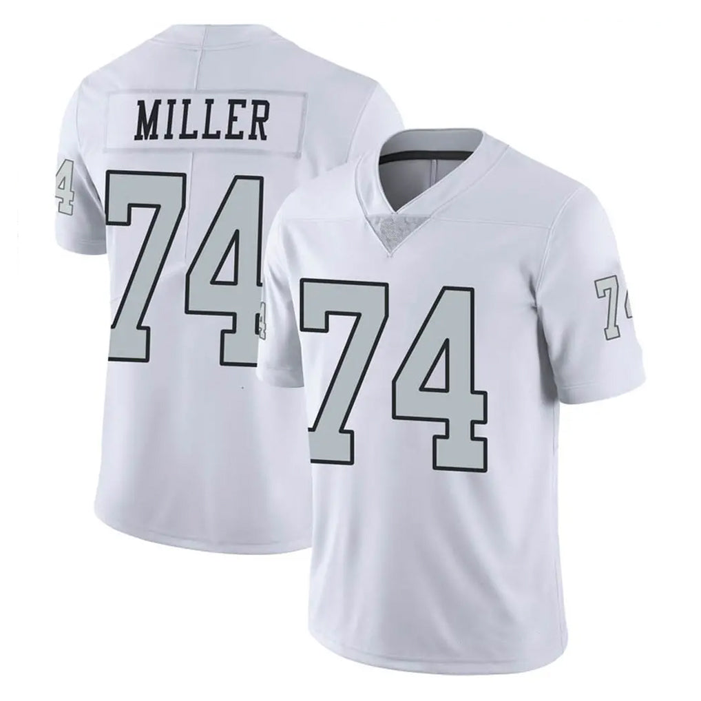 Ndoa LV.Raiders #74 Kolton Miller Player White Limited Color Rush Home Game Stitched Jerseys