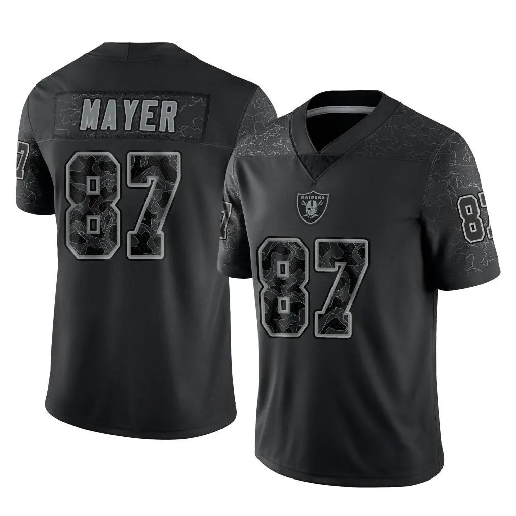 Ndoa LV.Raiders #87 Michael Mayer Player Black Reflective Limited Game Stitched Jerseys