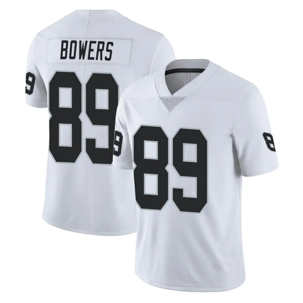 Ndoa LV.Raiders #89 Brock Bowers Player White Limited Vapor Untouchable Home Game Stitched Jerseys