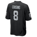 Ndoa LV.Raiders #8 Kirk Cousins Black Team Game Stitched Jerseys