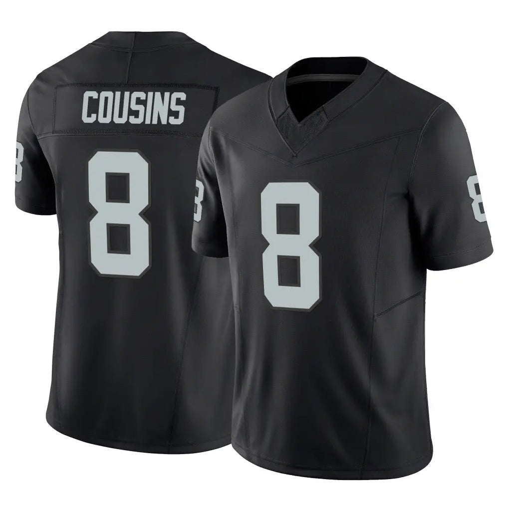 Ndoa LV.Raiders #8 Kirk Cousins Player Black Limited Vapor F.U.S.E. Home Game Stitched Jerseys
