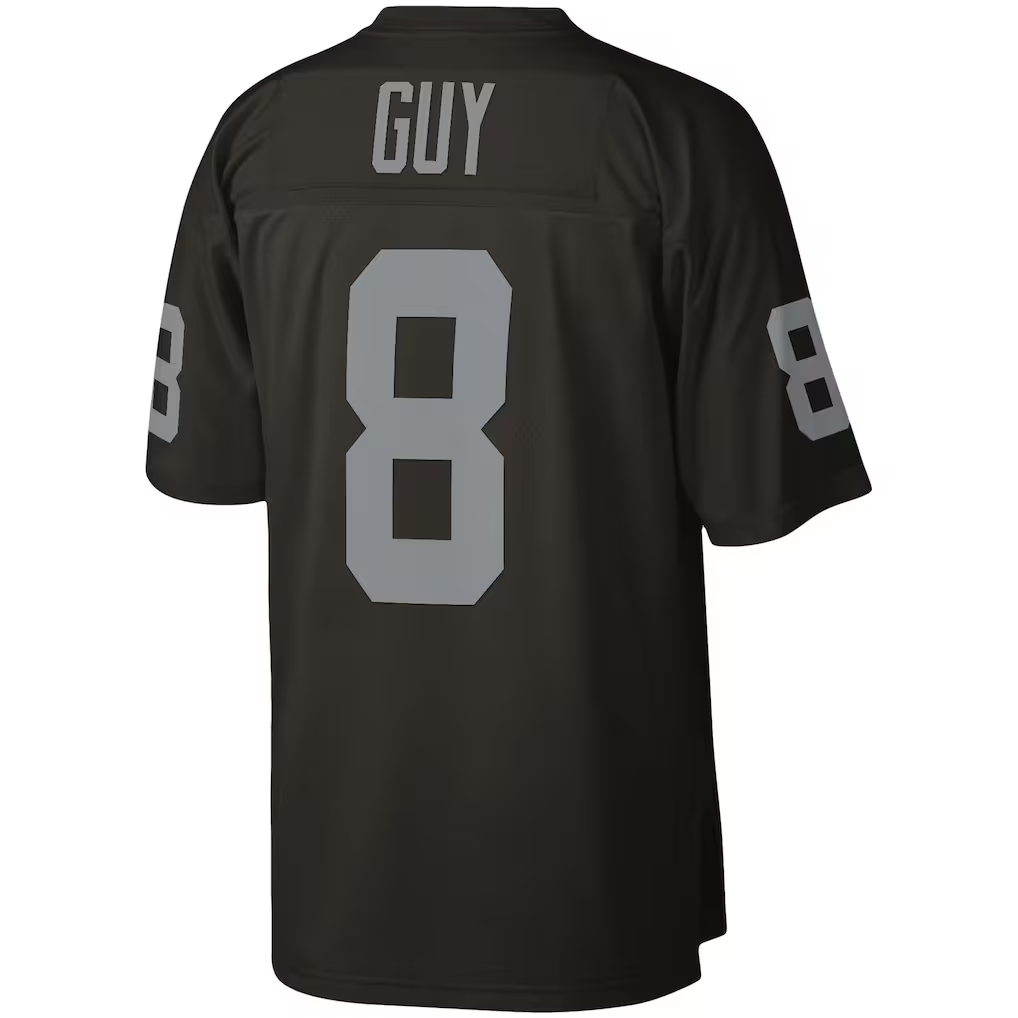 Ndoa LV.Raiders #8 Ray Guy Mitchell & Ness Black Legacy Replica Jersey