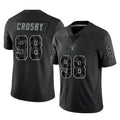 Ndoa LV.Raiders #98 Maxx Crosby Player Black Reflective Limited Game Stitched Jerseys
