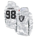 Ndoa LV.Raiders #98 Maxx Crosby Player Salute to Service Hoodies Stitched Jerseys