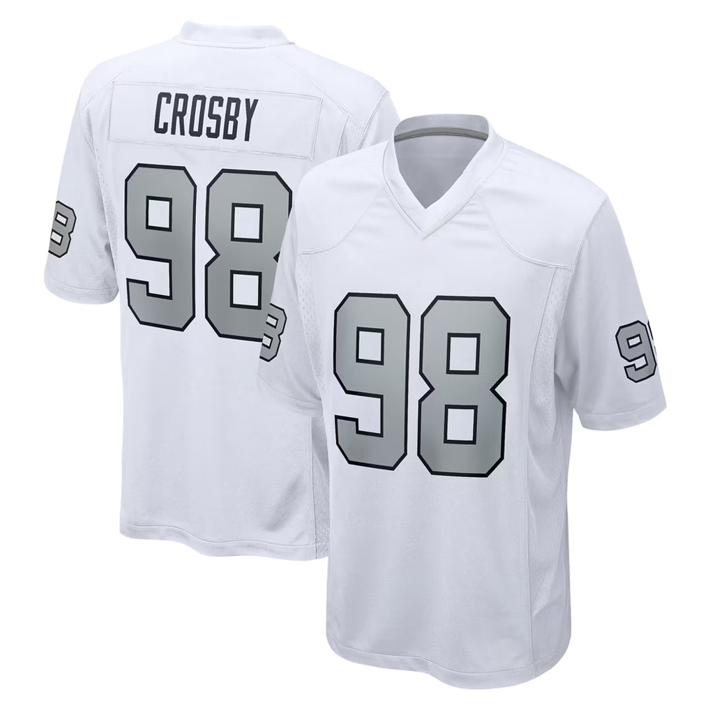 Ndoa LV.Raiders #98 Maxx Crosby Player White Alternate Home Game Stitched Jerseys